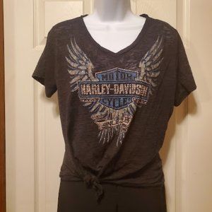 Harley-Davidson Burnout rhinestone t-shirt xl
